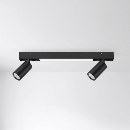Brilagi - LED точково осветително тяло SELE 2xGU10/30W/230V + LED/15W черно