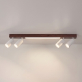 BRILAGI - LED точково осветително тяло SELE 4xGU10/30W/230V + LED/20W бяло/дъбов декор