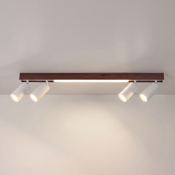 BRILAGI - LED точково осветително тяло SELE 4xGU10/30W/230V + LED/20W бяло/дъбов декор