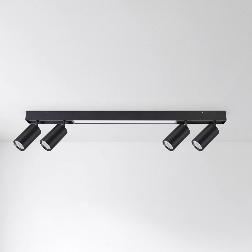 Brilagi - LED точково осветително тяло SELE 4xGU10/30W/230V + LED/20W черно