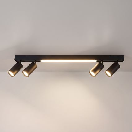 Brilagi - LED точково осветително тяло SELE 4xGU10/30W/230V + LED/20W черно