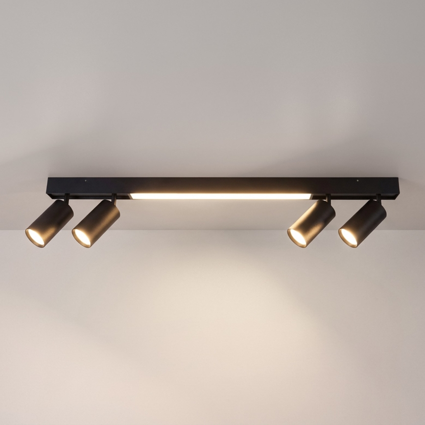 Brilagi - LED точково осветително тяло SELE 4xGU10/30W/230V + LED/20W черно