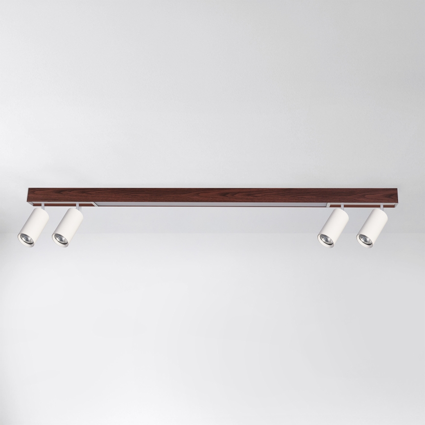 BRILAGI - LED точково осветително тяло SELE 4xGU10/30W/230V + LED/25W бяло/дъбов декор