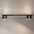 BRILAGI - LED точково осветително тяло SELE 4xGU10/30W/230V + LED/25W черно/дъбов декор
