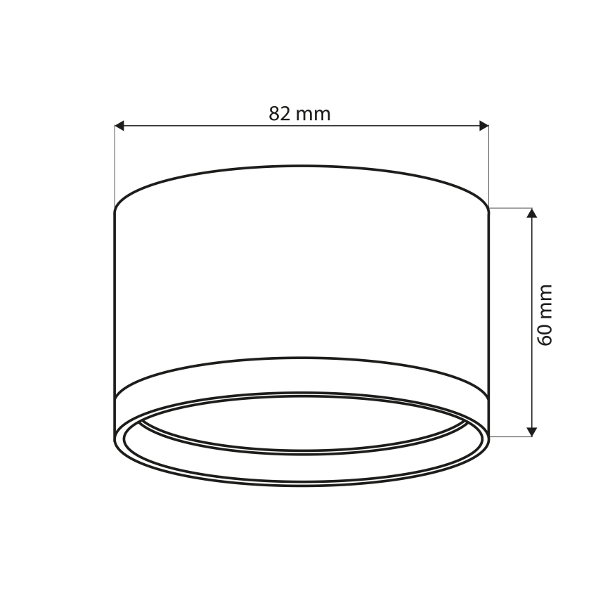 BRILAGI - LED Точково осветително тяло SMOOTH 1xGX53/15W/230V 60x82 mm черно