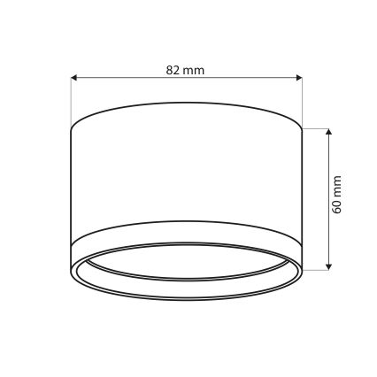 Brilagi - LED Точково осветително тяло SMOOTH 1xGX53/15W/230V черно