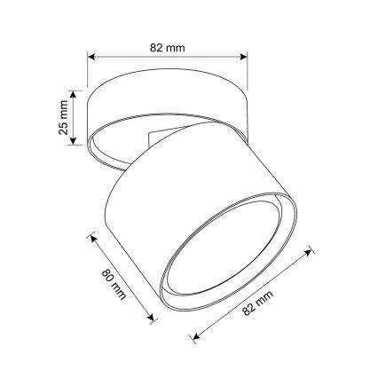 BRILAGI - LED точково осветително тяло SMOOTH TILTY 1xGX53/15W/230V черно