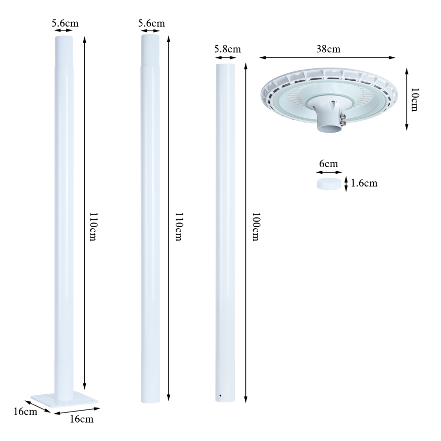 Brilagi - LED Улична лампа URBANSPARK LED/120W/230V бял IP65