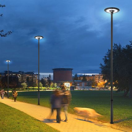 Brilagi - Външна улична LED лампа със стълб 5 m URBANSPARK LED/120W/230V черна IP65
