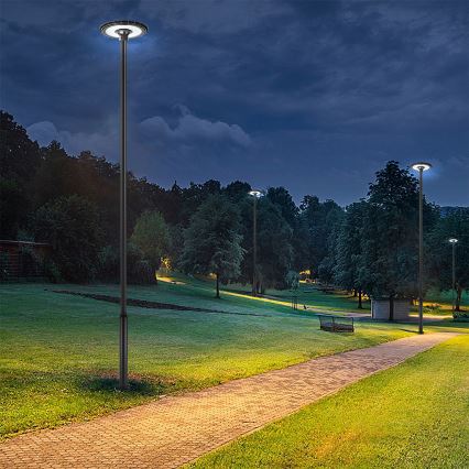 Brilagi - Външна улична LED лампа със стълб 5 m URBANSPARK LED/120W/230V черна IP65