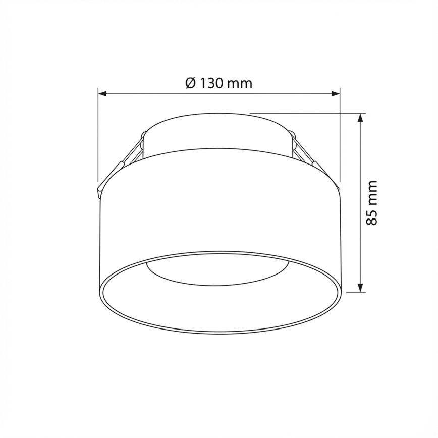 Brilagi - LED Вградено осветително тяло AURA LUX 1xGX53/30W/230V Ø 13 см черно/опушено