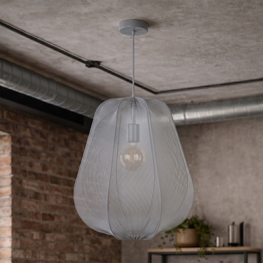 Brilagi - LED висящ полилей на кабел ARVEN 1xE27/8W/230V Ø 37 см сив
