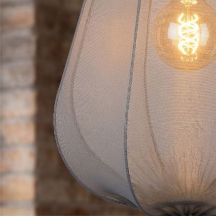 Brilagi - LED висящ полилей на кабел ARVEN 1xE27/8W/230V Ø 37 см сив