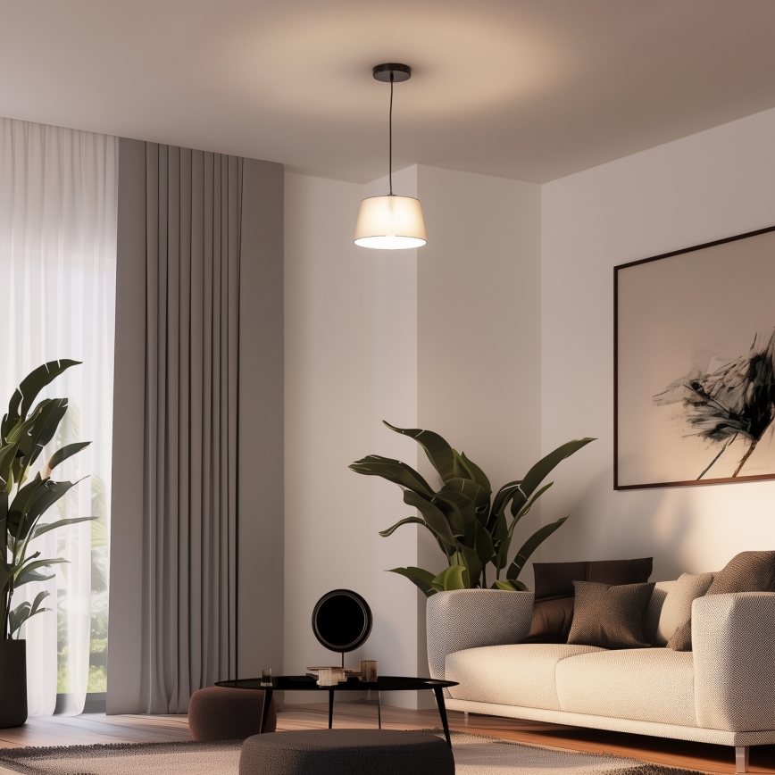 Brilagi - LED висяща лампа на кабел CERIA 1xE27/40W/230V Ø25 см сива