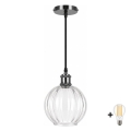 BRILAGI - LED висяща лампа на кабел RETRO GLASS 1xE27/60W/230V Ø 18 cm черен/прозрачен