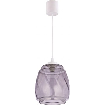 Brilagi - LED висяща лампа на кабел RETRO GLASS 1xE27/60W/230V Ø 26 cm бяла/димно сива