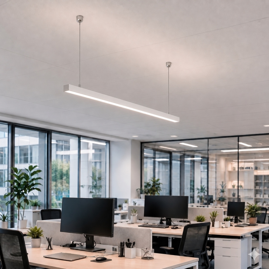 Brilagi - LED висящо осветително тяло FULLDAY LED/20/30/40W/230V 2700/4000/6000K 120 cm бяло