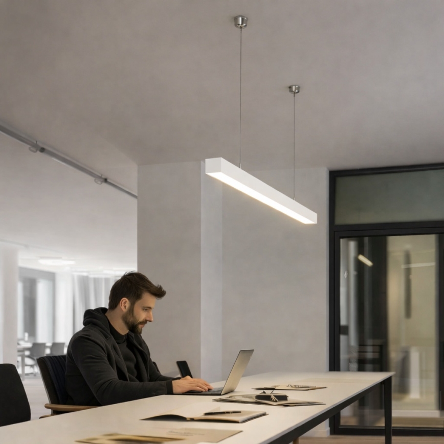 Brilagi - LED висящо осветително тяло FULLDAY LED/20/30/40W/230V 2700/4000/6000K 120 cm бяло