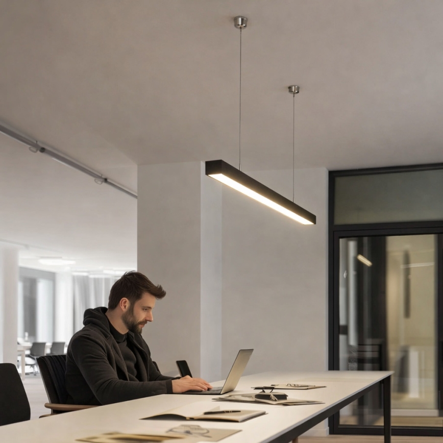 Brilagi - LED висящо осветително тяло FULLDAY LED/20/30/40W/230V 2700/4000/6000K 120 cm черно