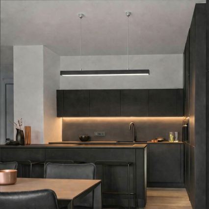 Brilagi - LED висящо осветително тяло FULLDAY LED/20/30/40W/230V 2700/4000/6000K 120 cm черно