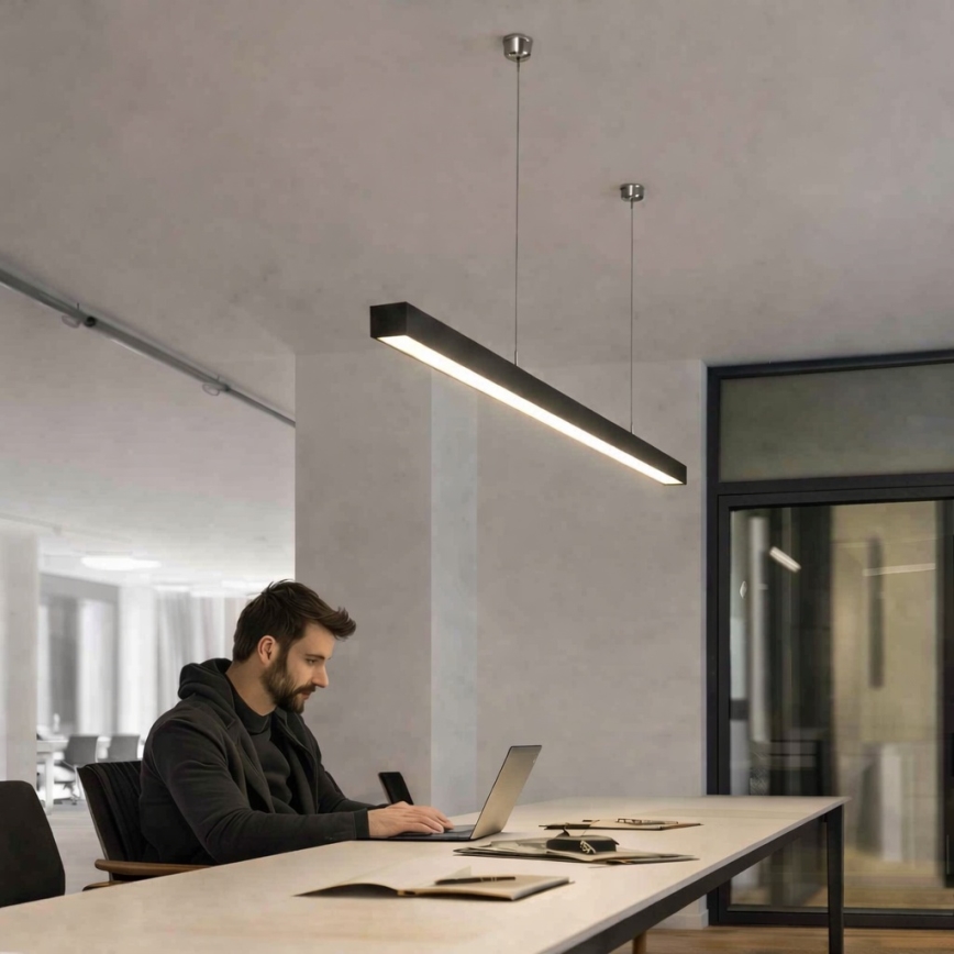 Brilagi - LED висящо осветително тяло FULLDAY LED/30/40/50W/230V 2700/4000/6000K 150 cm черно