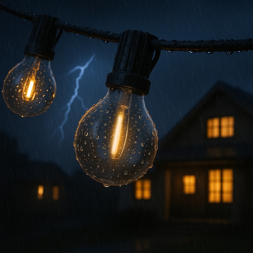 Brilagi - LED външна декоративна гирлянда GIRLANDA 25xE12/0,6W/230V 20m черна IP44 топло бяло + дистанционно управление