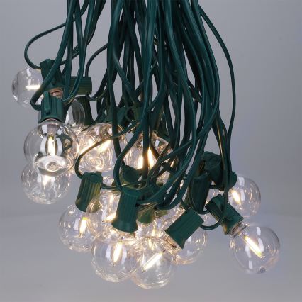 Brilagi - LED външна декоративна верига GIRLANDA 25xE12/0,8W/230V 20m зелена IP44 топло бяло