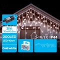 Brilagi - LED външен  гирлянд 200xLED/8 функции 13x0,6m IP44 студено бяло