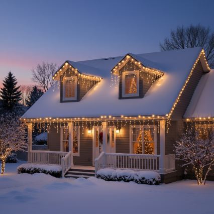 Brilagi - LED външен гирлянд 400 LED / 8 режима, 23 m, IP44, топла бяла светлина