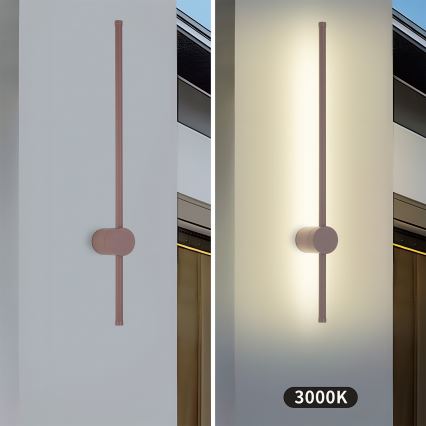 Brilagi - LED външен стенен осветител AURA LED/12W/230V 3000K IP54 65 cm кафяв CRI 90