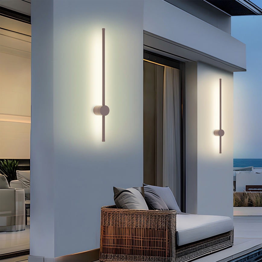 Brilagi - LED външен стенен осветител AURA LED/12W/230V 3000K IP54 65 cm кафяв CRI 90