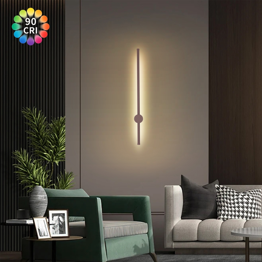 Brilagi - LED външен стенен осветител AURA LED/12W/230V 3000K IP54 65 cm кафяв CRI 90