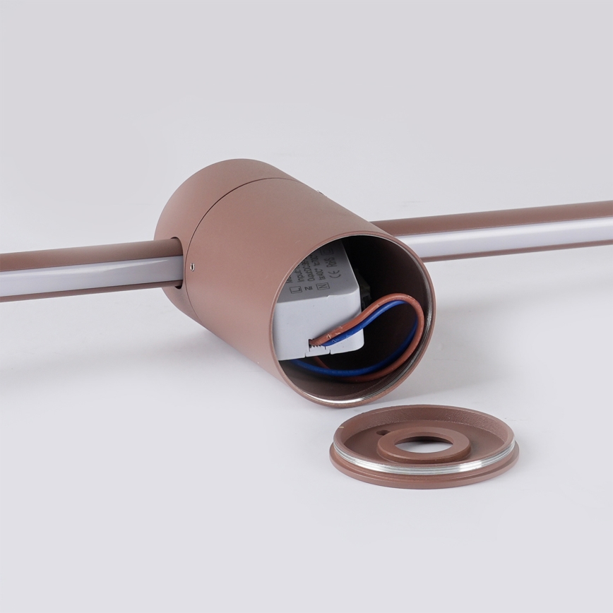 Brilagi - LED външен стенен осветител AURA LED/12W/230V 3000K IP54 65 cm кафяв CRI 90