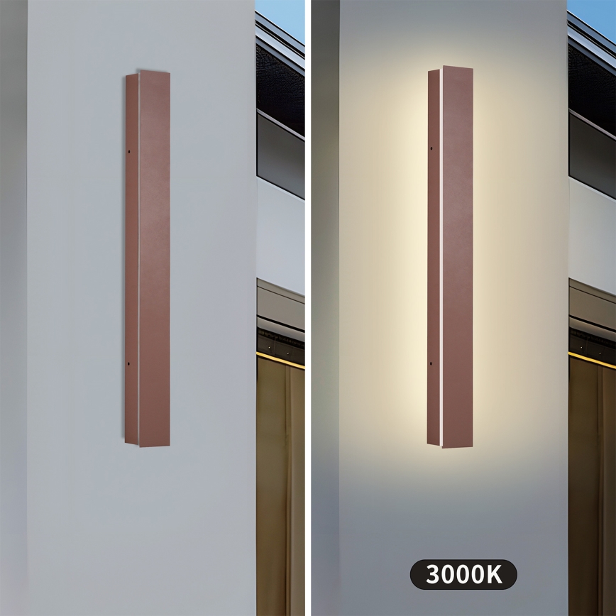 Brilagi - LED външно стенно осветително тяло LINEAR LED/12W/230V 3000K IP65 50 cm кафяво CRI 90