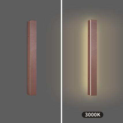 Brilagi - LED външно стенно осветително тяло LINEAR LED/12W/230V 3000K IP65 50 cm кафяво CRI 90