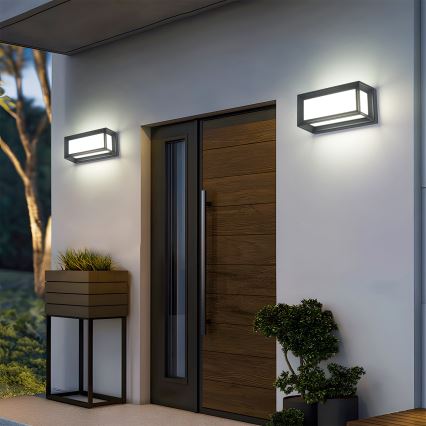 Brilagi - LED външно стенно осветително тяло PARKER LED/12W/230V 3000/4500/6000K антрацит IP44
