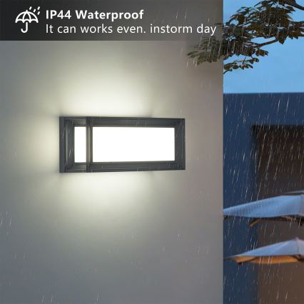 Brilagi - LED външно стенно осветително тяло PARKER LED/12W/230V 3000/4500/6000K антрацит IP44