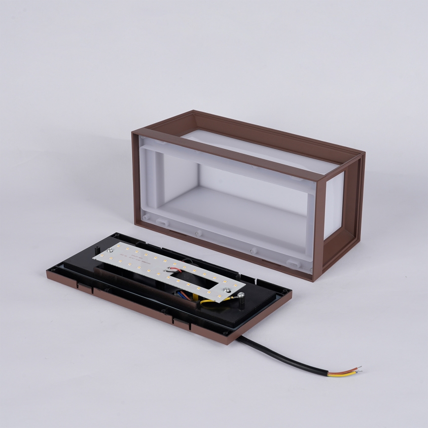 Brilagi - LED външно стенно осветително тяло PARKER LED/12W/230V 3000/4500/6000K кафяво IP44