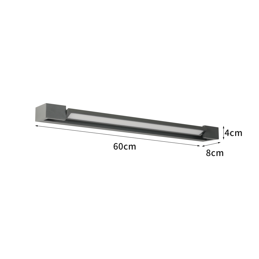 Brilagi - LED външен стенен осветител AQUA LINE LED/18W/230V 60 cm IP44 антрацит CRI 90