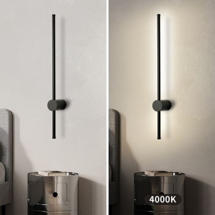 Brilagi - LED външно стенно осветително тяло AURA LED/12W/230V 4000K IP54 65 cm черно