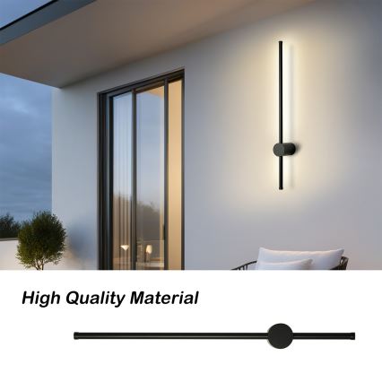 Brilagi - LED външно стенно осветително тяло AURA LED/12W/230V 4000K IP54 65 cm черно