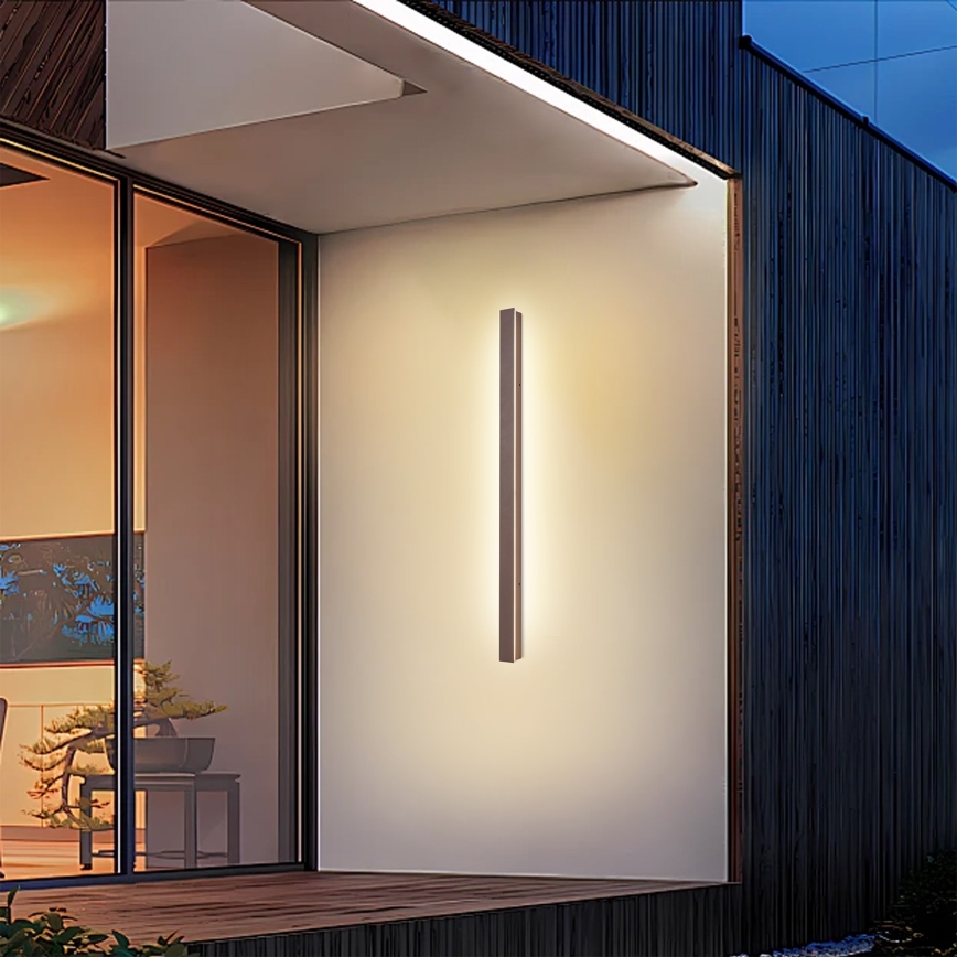 Brilagi - LED външен стенен осветител LINEAR LED/22W/230V 3000K IP65 100 см кафяв CRI 90
