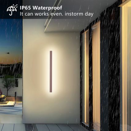 Brilagi - LED външен стенен осветител LINEAR LED/22W/230V 3000K IP65 100 см кафяв CRI 90