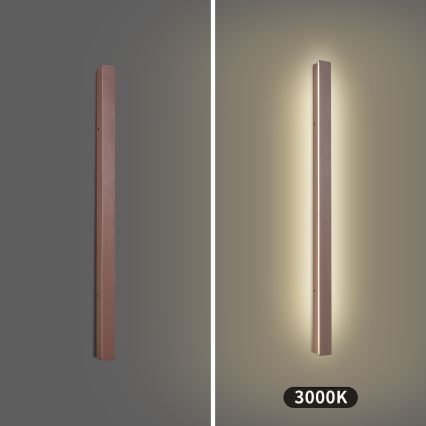 Brilagi - LED външен стенен осветител LINEAR LED/22W/230V 3000K IP65 100 см кафяв CRI 90
