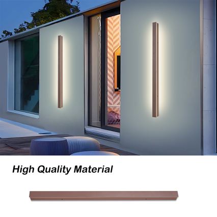 Brilagi - LED външен стенен осветител LINEAR LED/22W/230V 3000K IP65 100 см кафяв CRI 90