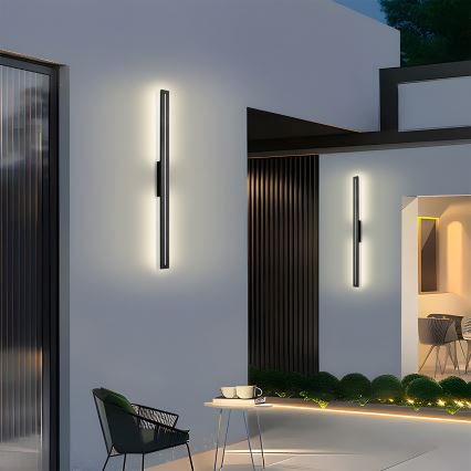Brilagi - LED външно стенно осветително тяло LINEO LED/24W/230V 3000K IP65 100 cm черно
