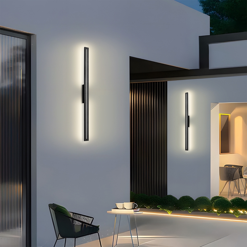 Brilagi - LED външно стенно осветително тяло LINEO LED/24W/230V 3000K IP65 100 cm черно