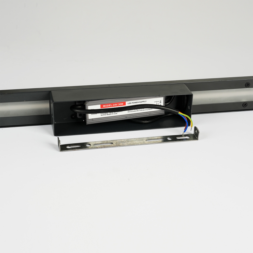 Brilagi - LED външно стенно осветително тяло LINEO LED/24W/230V 3000K IP65 100 cm черно