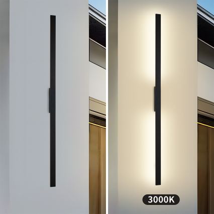 Brilagi - LED външно стенно осветително тяло LUNA LED/30W/230V 3000K IP65 150 cm черно CRI 90