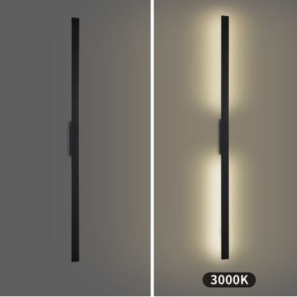 Brilagi - LED външно стенно осветително тяло LUNA LED/30W/230V 3000K IP65 150 cm черно CRI 90